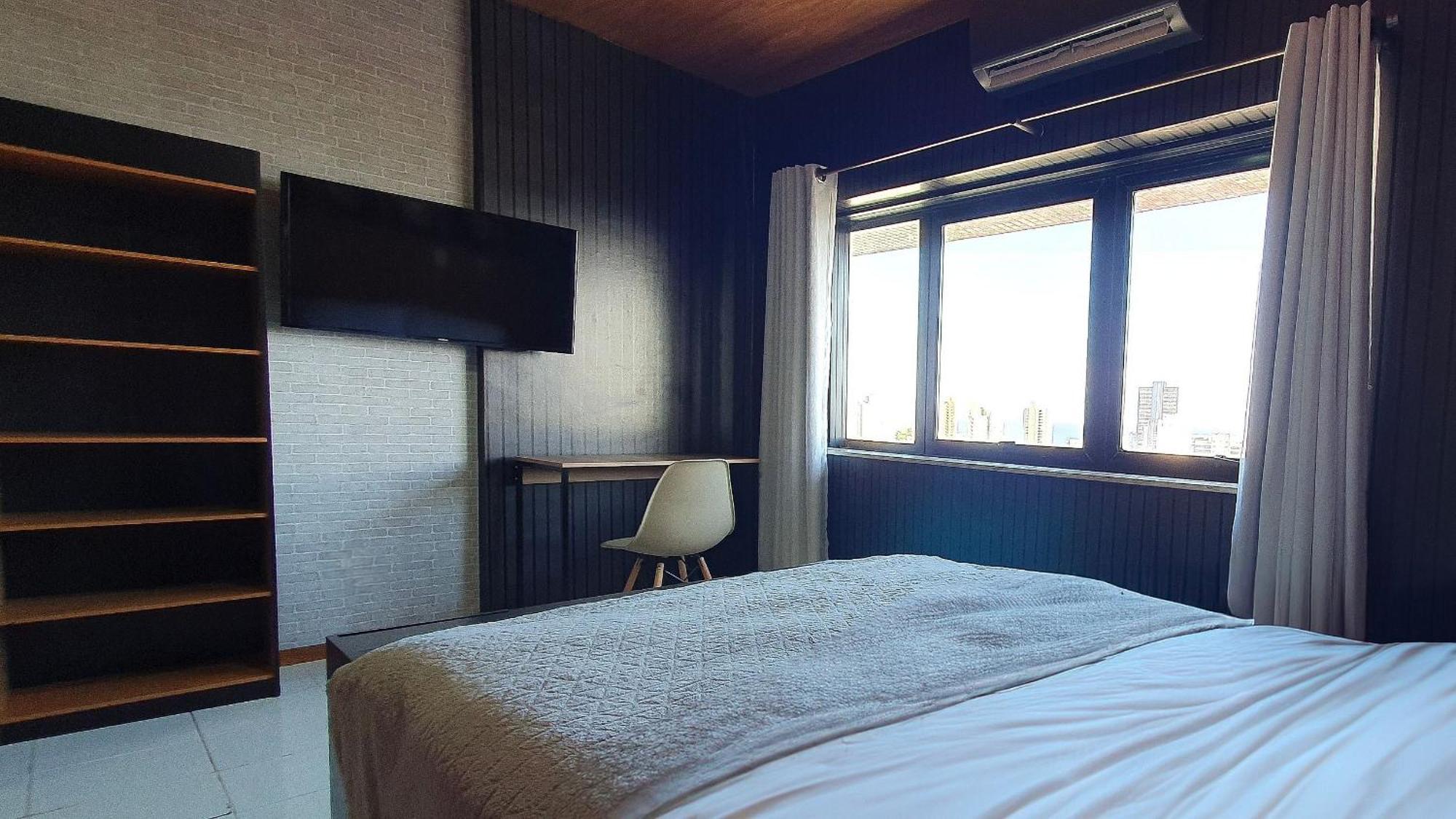 公寓 Lindo Vista Mar Na Barra Com Piscina No Rooftop Do Edf, Proximo Ao Porto Da Barra *