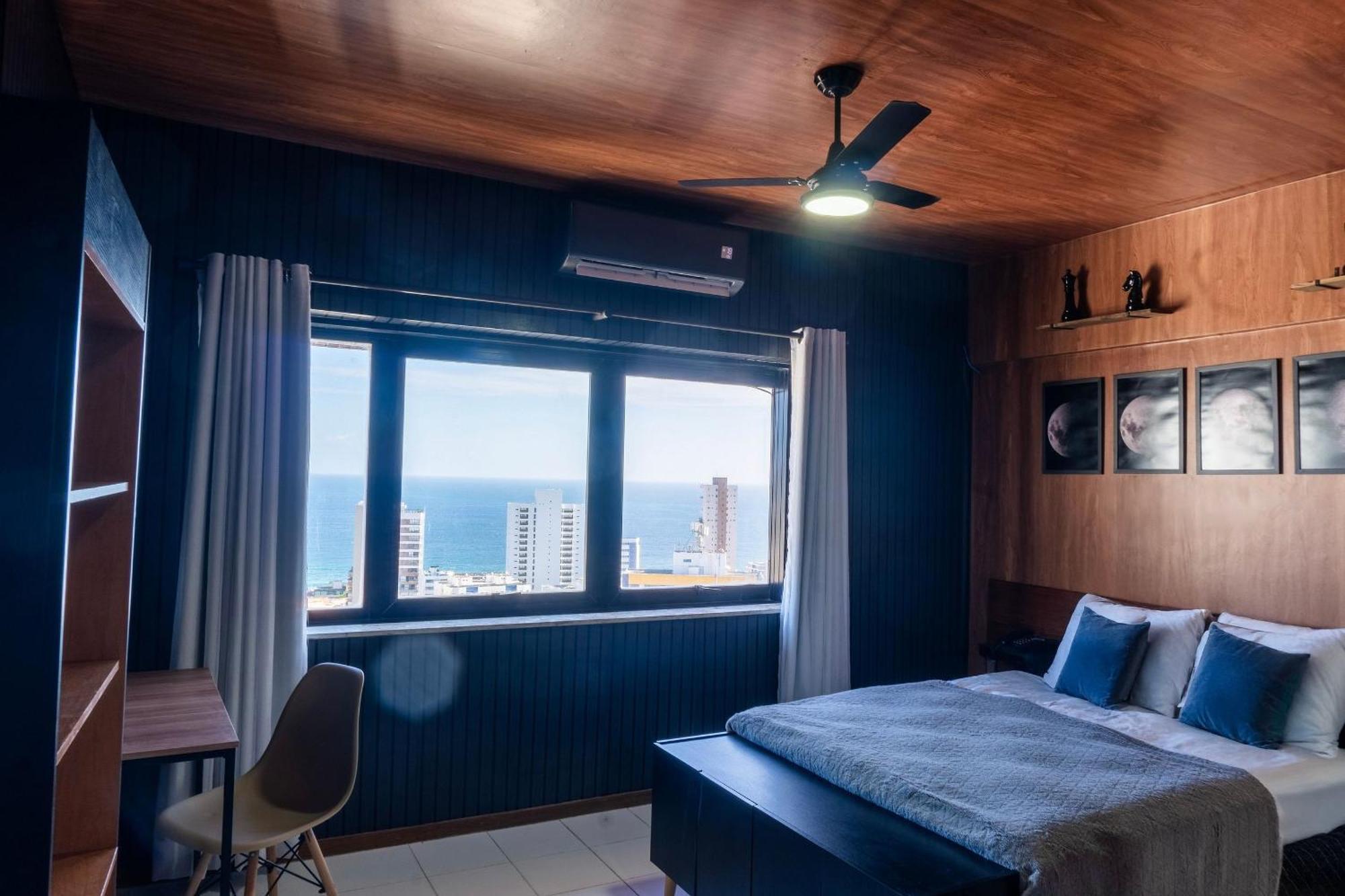 公寓 Lindo Vista Mar Na Barra Com Piscina No Rooftop Do Edf, Proximo Ao Porto Da Barra